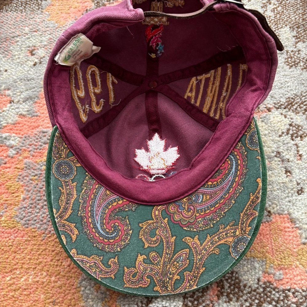 Vintage 1996 Atlanta Olympics Canada Kalson Strapback Adjustable Hat Cap Purple - Picture 9 of 12